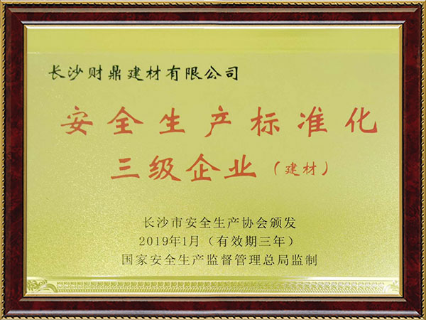 安全生产标准化三级企业